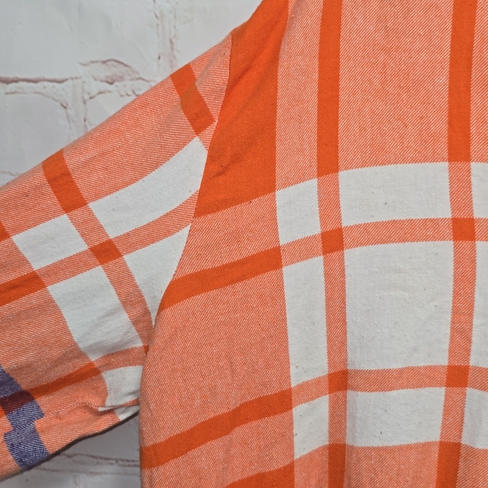 Clemson University Tigers Plaid Woven Tunic Long Sleeve Shirt Womens Size XL - Picture 5 of 11